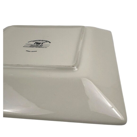 VTG Pier 1 One Villa del Sol Hand-Painted Square Plate Vibrant Village Folk Art - Picture 15 of 15